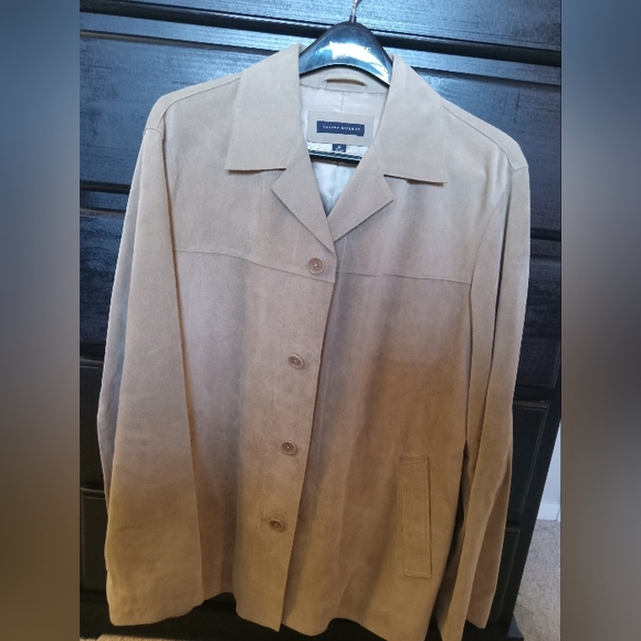 Banana Republic Other - BANANA REPUBLIC Tan Camel Suede Leather Men's Jacket  EUC
